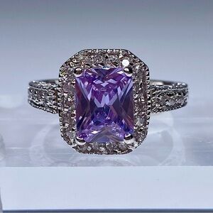 Lia Sophia Amethyst and Silver Ring
